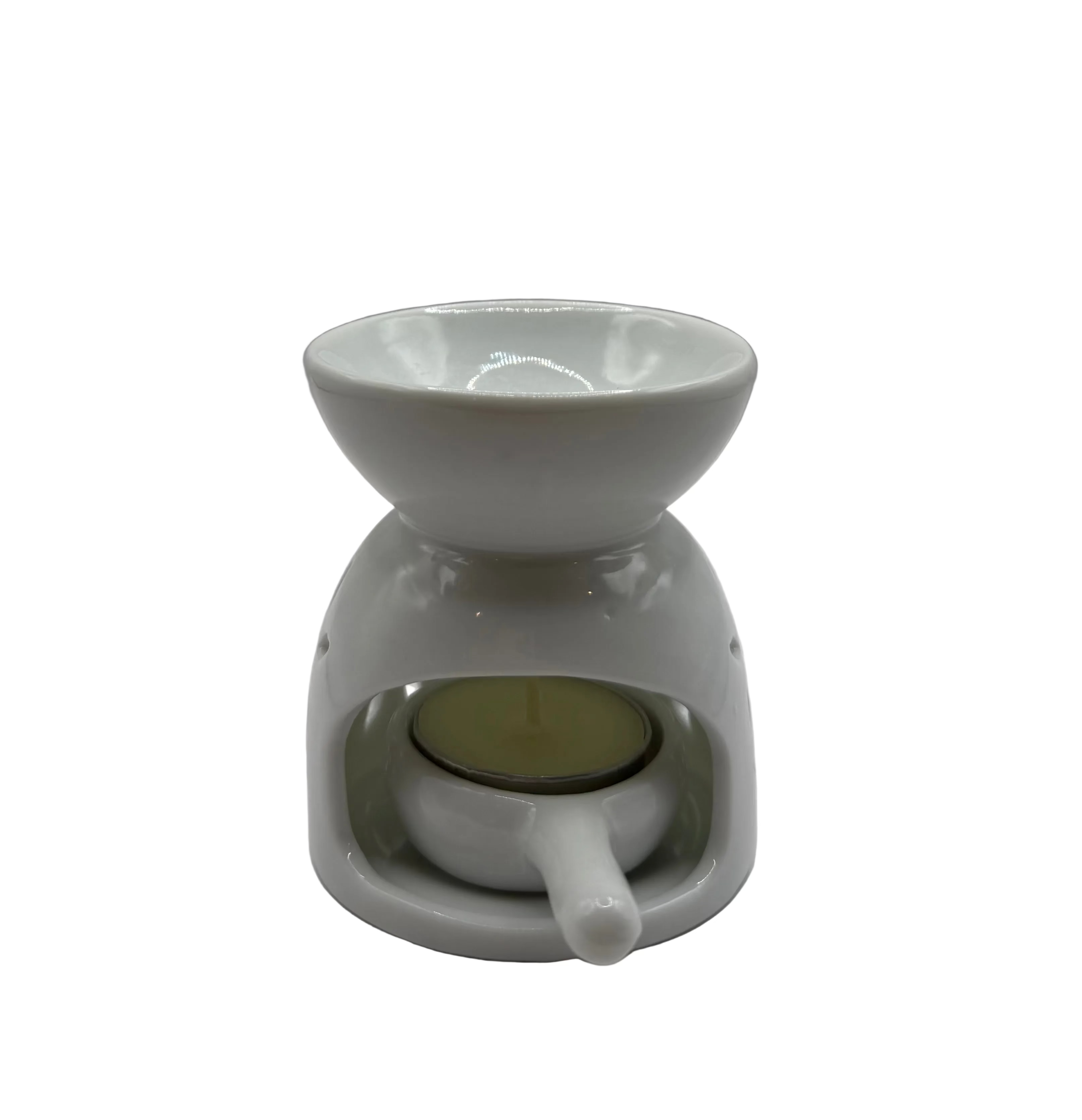 Keramik-Ölbrenner Speisenwärmer Weiß 8cm