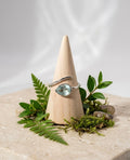 Ring Silber 925 Tropfen - Aquamarin