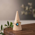 Ring aus 925er Sterlingsilber, vergoldet 'Goldblatt' - Labradorit