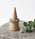 Anel Perly dourado Aço Inoxidável - Labradorite AA