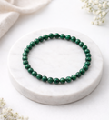 Kugelarmband Malachit dunkel 6mm AA