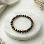 Pulseira de contas Olho de tigre múltiplas 6mm ou 8mm AA