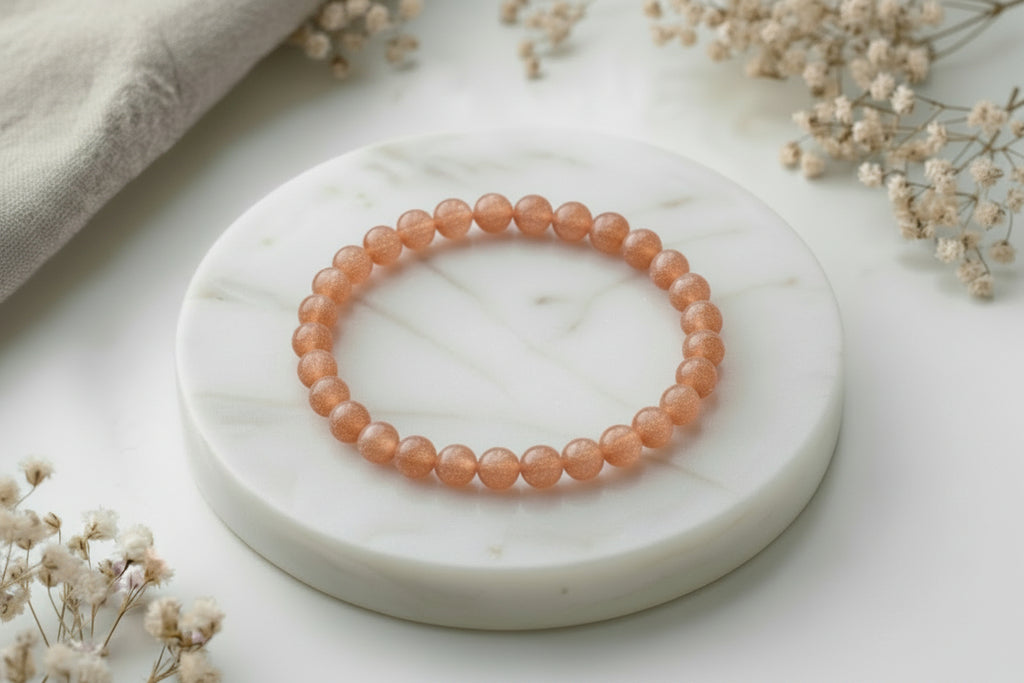 Sonnenstein-Kugelarmband 6 mm und 8 mm AA