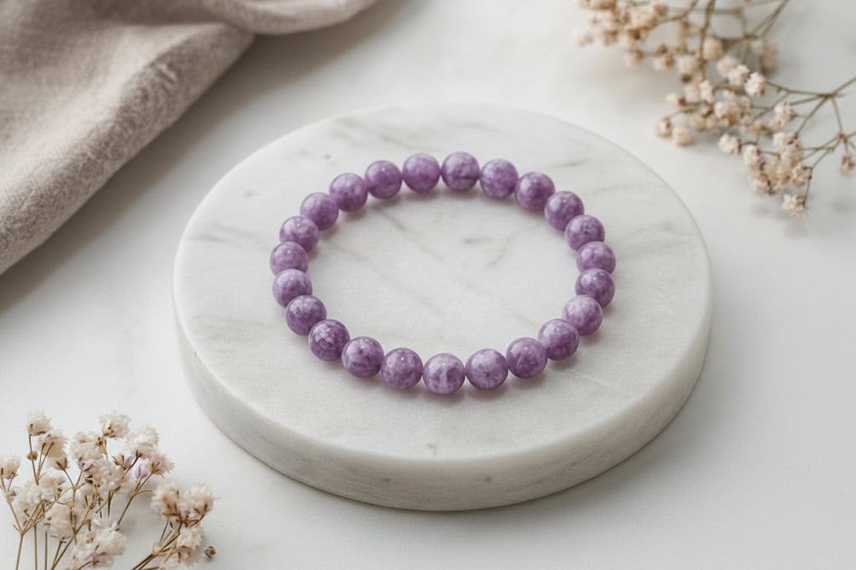Lepidolith Perlenarmband 8mm AA