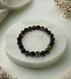 Pulseira de contas Olho de tigre múltiplas 6mm ou 8mm AA