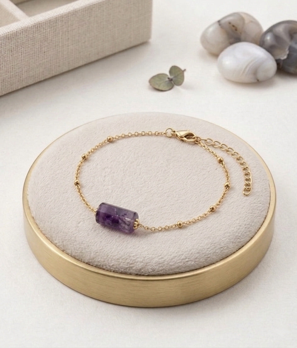 Armband Cléa vergoldet Amethyst AA