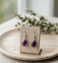 Silberne Lyor Ohrringe Amethyst AA