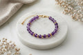 Armband Eira – Goldfarben und Amethyst A