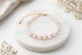 Armband Eira – Goldfinish und erhitzter Rosenquarz A