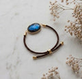Verstellbares Kordelarmband Labradorit A