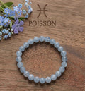 Fische - Armband Kugel Aquamarin erhitzt 8mm A