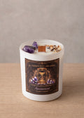 Kerze "Beruhigung" Amethyst - Apfel-Zimt