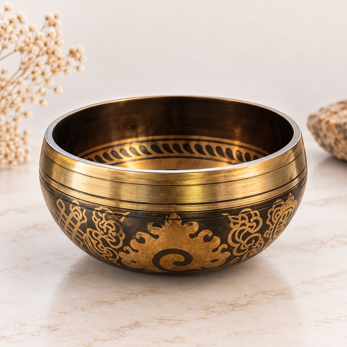 Bol chantant les 5 Bouddha 12cm (1 pièce)