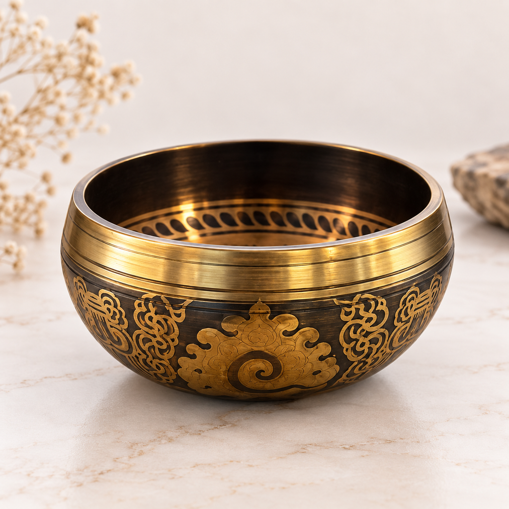 Bol chantant les 5 Bouddha 12cm (1 pièce)