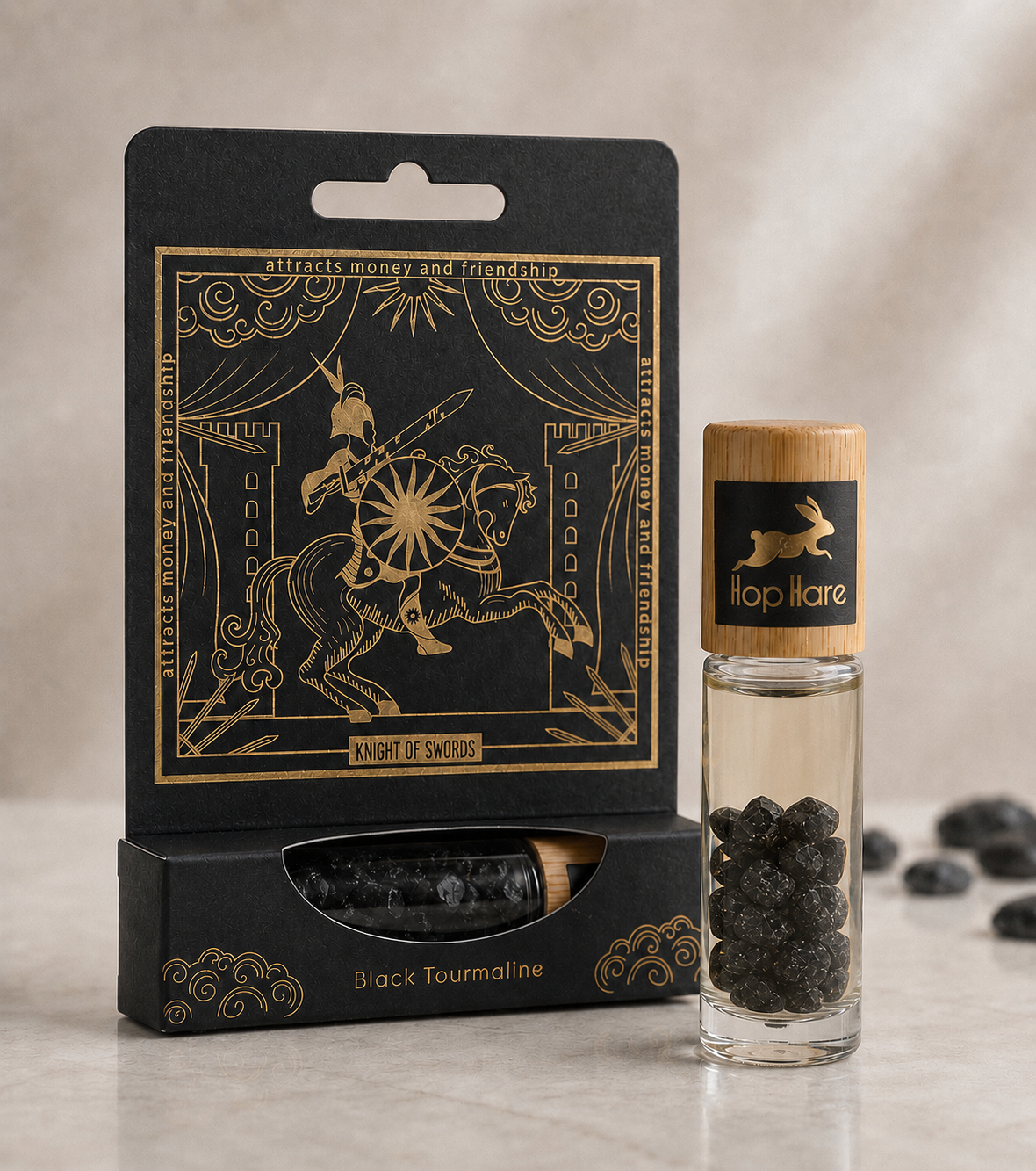 Roll-on Huiles Essentielles Hop Hare - Tourmaline noire